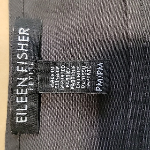 Eileen Fisher Size PM Graphite Gray Front Side Pleat Sleeveless Shift Dress - Picture 10 of 11